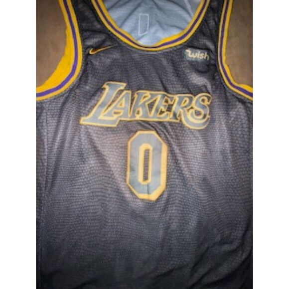 Men's Kyle Kuzma LA Lakers City Edition Nike Black Mamba Swingman Jersey Size 48 - Picture 3 of 6